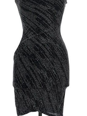 Black Shimmer Bodycon Dress - Women's Evening Dress